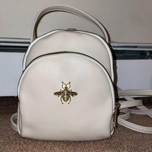 White mini backpack